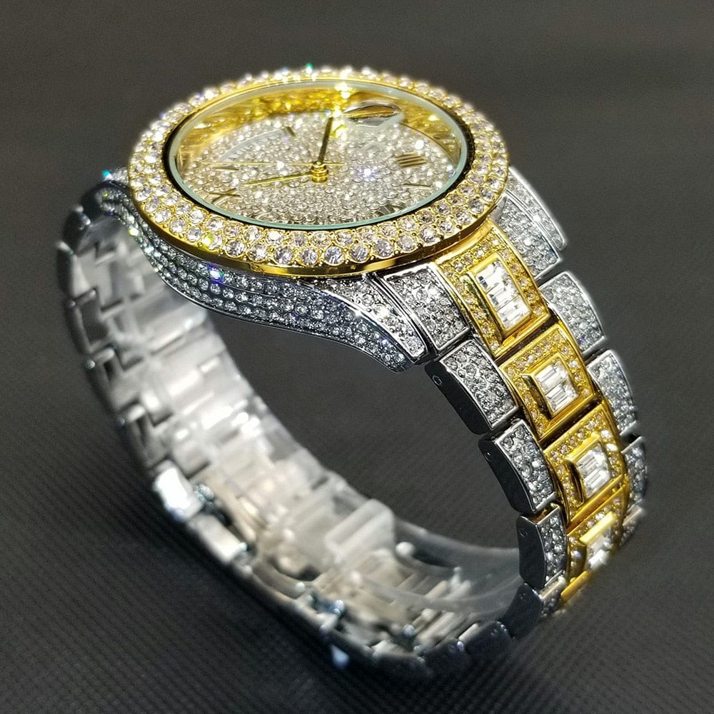 VVS Jewelry hip hop jewelry Top Luxury Fully Iced Out Baguette Watch