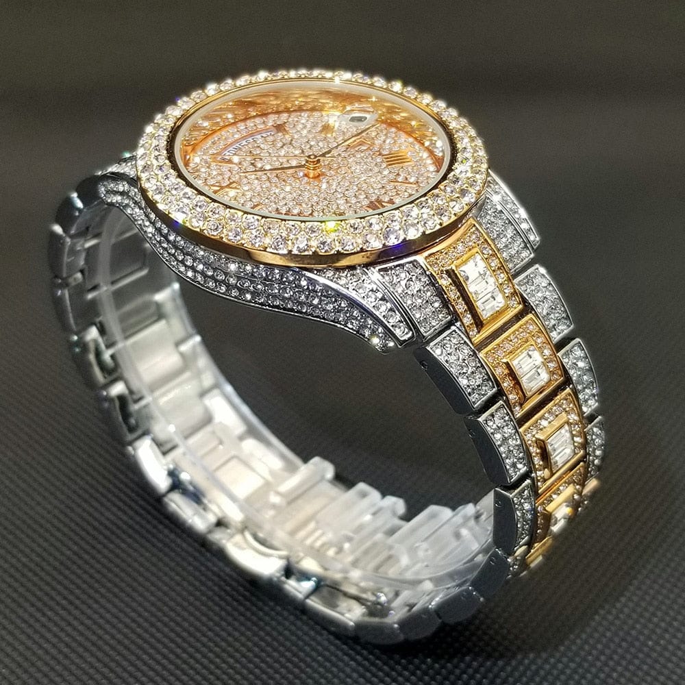 VVS Jewelry hip hop jewelry Top Luxury Fully Iced Out Baguette Watch