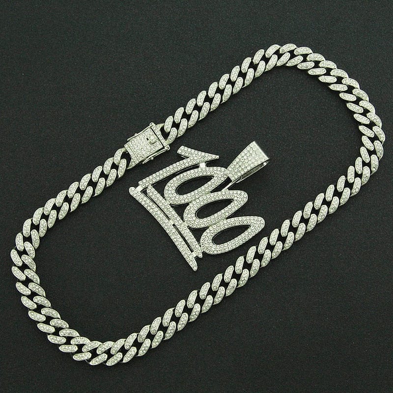 VVS Jewelry hip hop jewelry VVS Jewelry 1000 Iced Out Cuban Pendant Chain