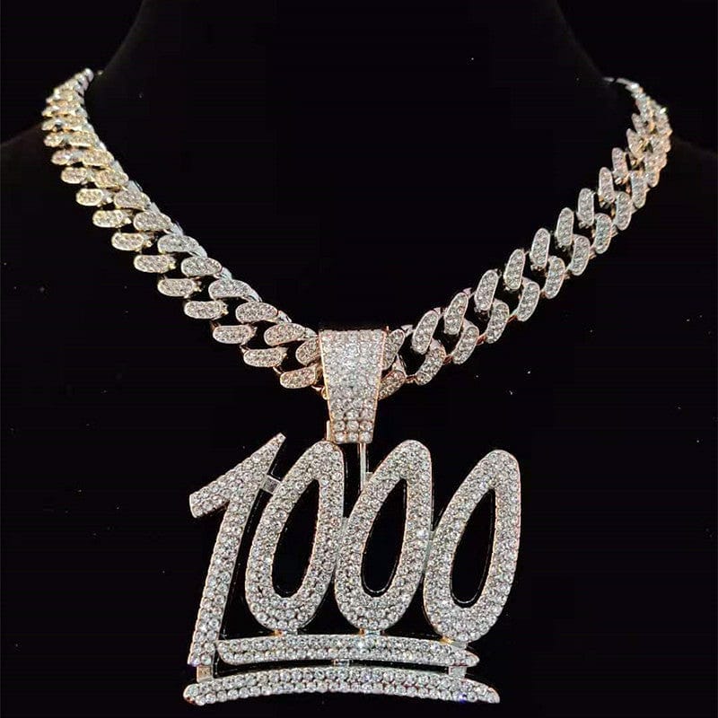 VVS Jewelry hip hop jewelry VVS Jewelry 1000 Iced Out Cuban Pendant Chain