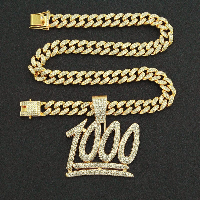 VVS Jewelry hip hop jewelry VVS Jewelry 1000 Iced Out Cuban Pendant Chain