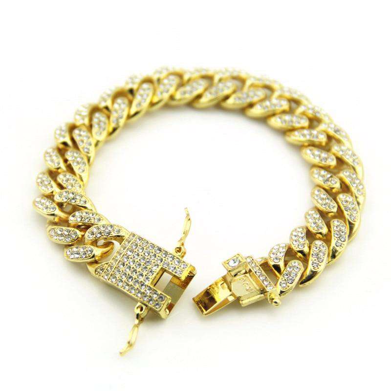 VVS Jewelry hip hop jewelry VVS Jewelry 18k Gold Plated Cuban Bracelet