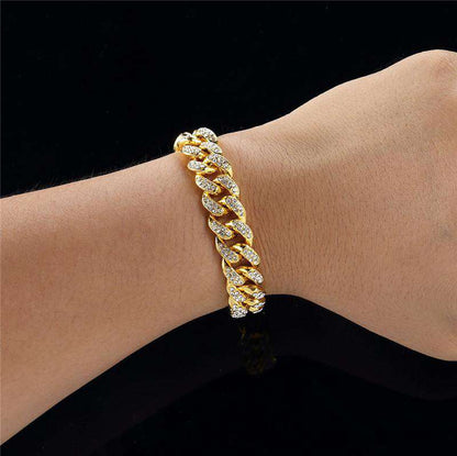 VVS Jewelry hip hop jewelry VVS Jewelry 18k Gold Plated Cuban Bracelet