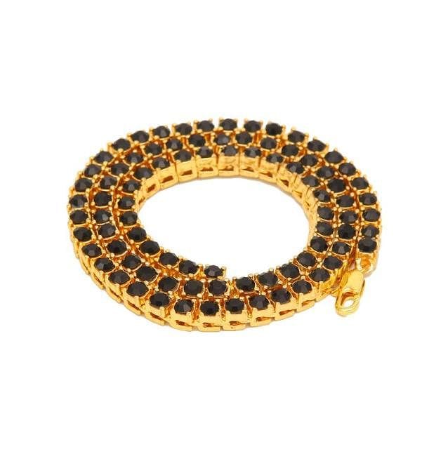 VVS Jewelry hip hop jewelry VVS Jewelry 5MM Black Tennis Chain