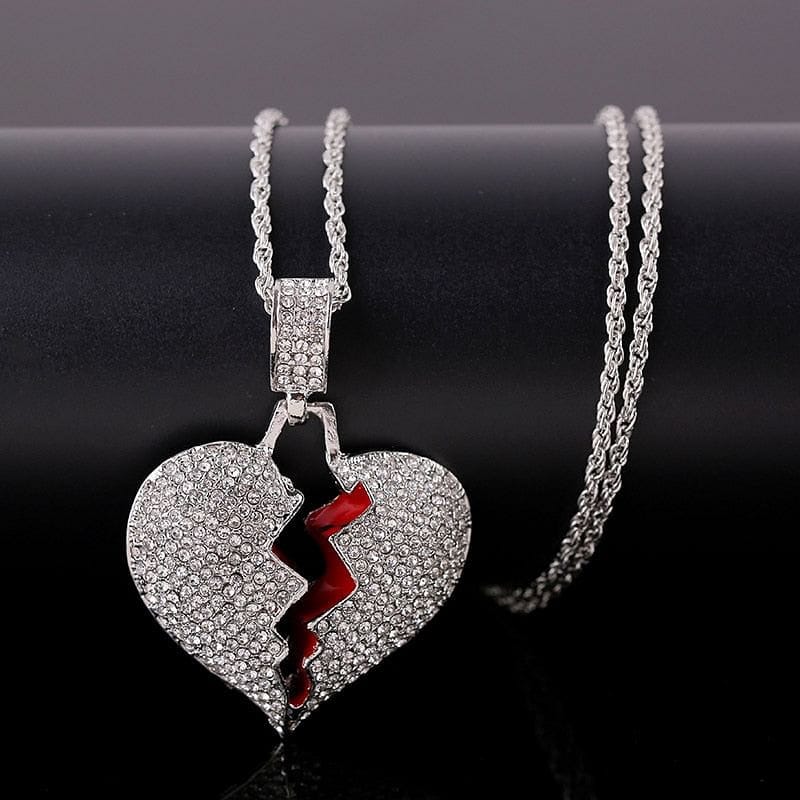 VVS Jewelry hip hop jewelry VVS Jewelry Broken Heart Pendant