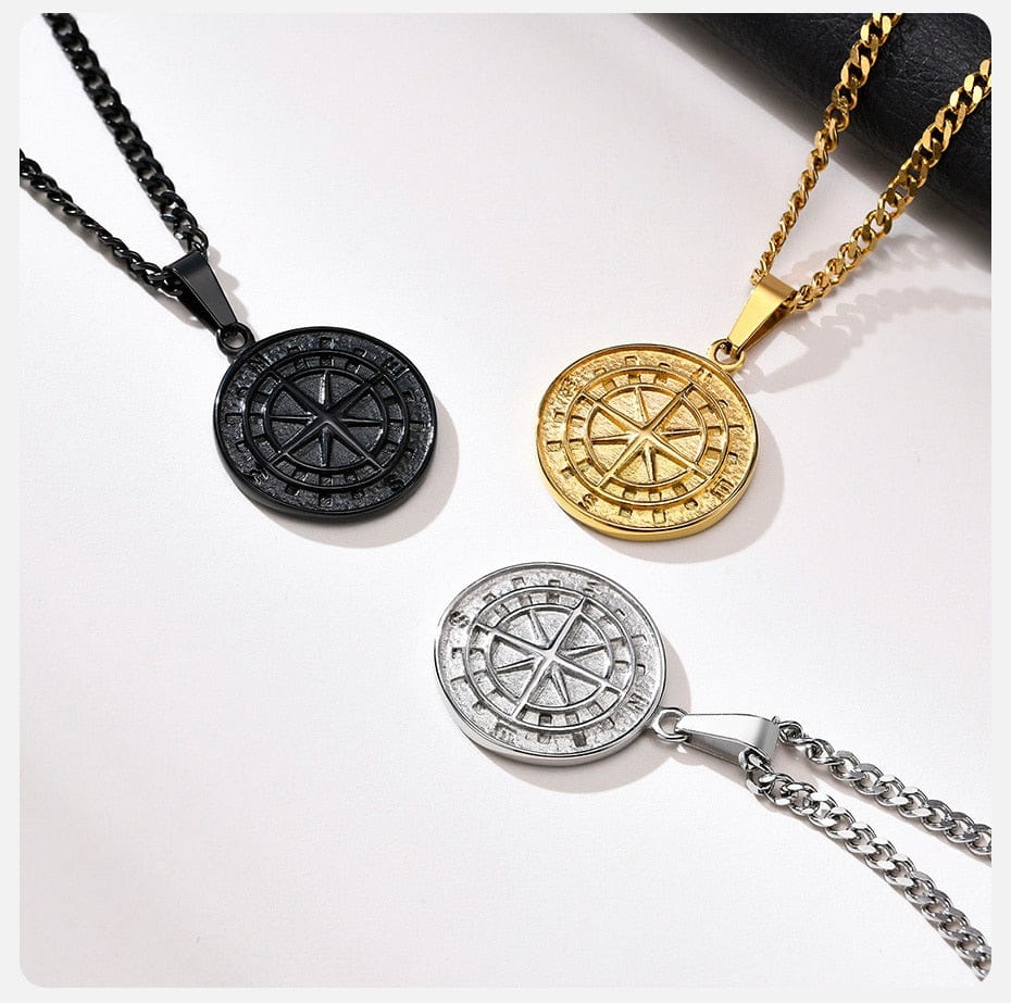 VVS Jewelry hip hop jewelry VVS Jewelry Compass Pendant Necklace