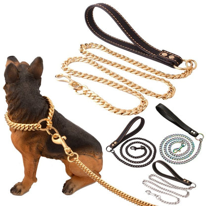 VVS Jewelry hip hop jewelry VVS Jewelry Cuban Link Gold Dog Leash