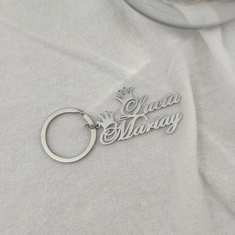 VVS Jewelry hip hop jewelry VVS Jewelry Custom Cursive Name Keychain