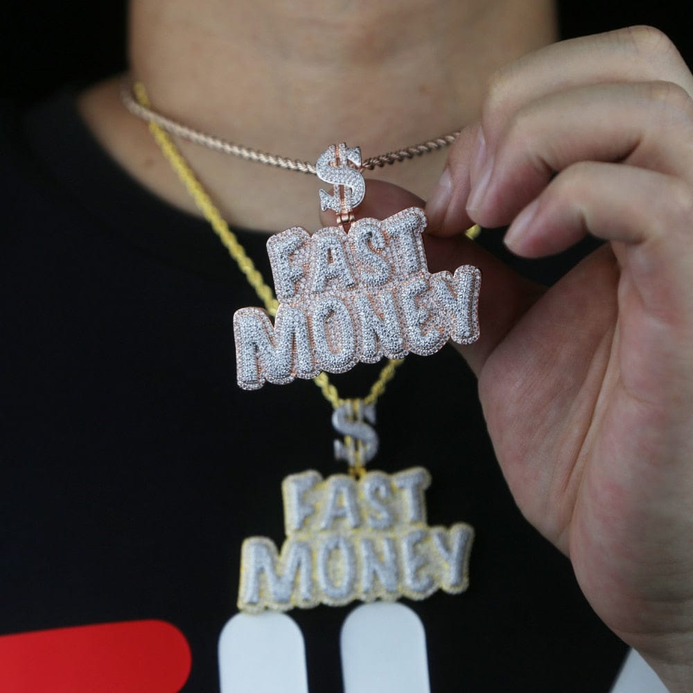 VVS Jewelry hip hop jewelry VVS Jewelry "$ Fast Money" Pendant Chain