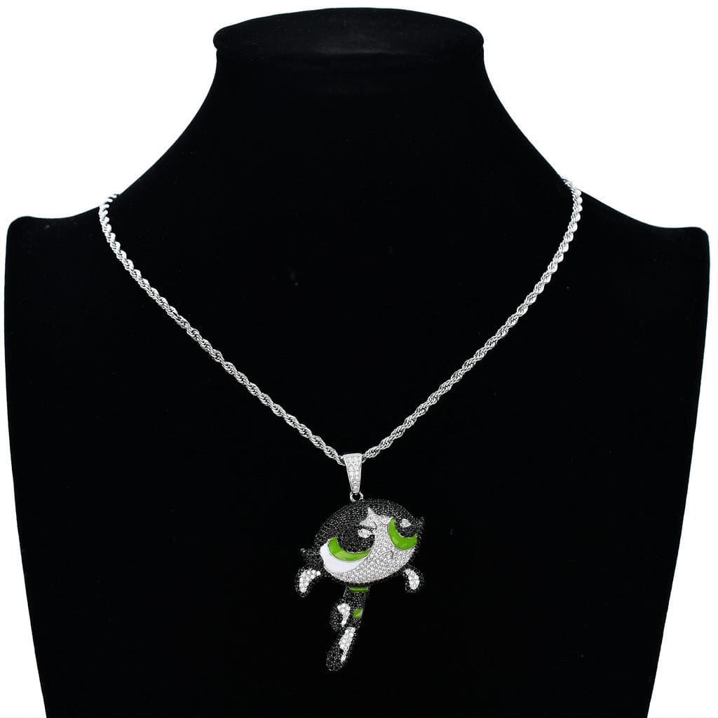 VVS Jewelry hip hop jewelry VVS Jewelry Fully Blinged Power Puff Girls Pendant Chain