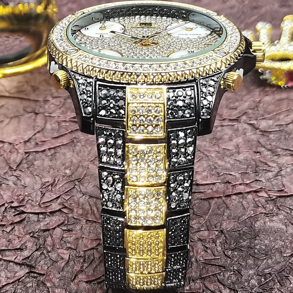 VVS Jewelry hip hop jewelry VVS Jewelry Fully Iced Area Codez Bling Watch