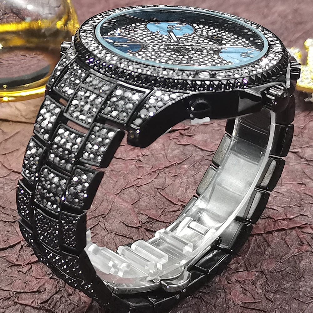 VVS Jewelry hip hop jewelry VVS Jewelry Fully Iced Area Codez Bling Watch