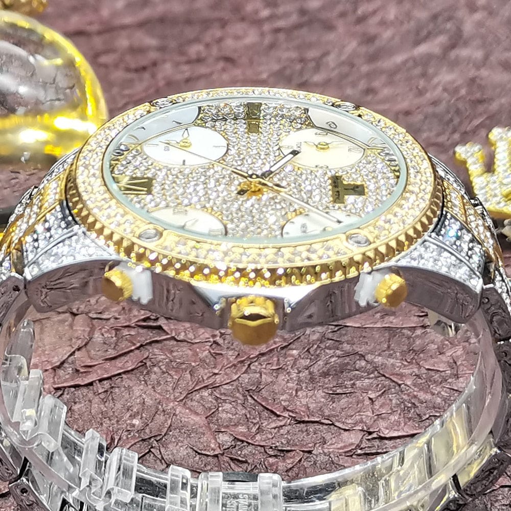 VVS Jewelry hip hop jewelry VVS Jewelry Fully Iced Area Codez Bling Watch