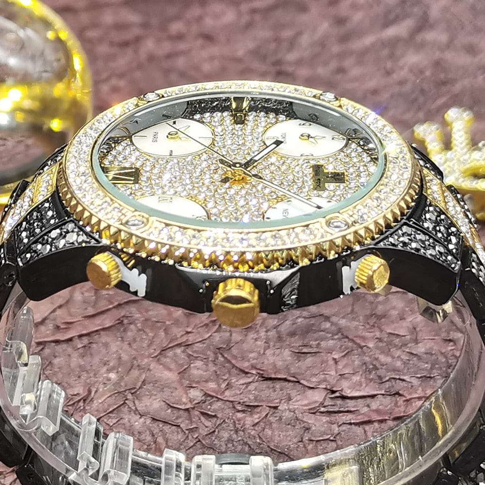 VVS Jewelry hip hop jewelry VVS Jewelry Fully Iced Area Codez Bling Watch