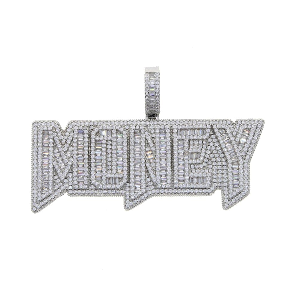 VVS Jewelry hip hop jewelry VVS Jewelry Iced Out "MONEY" Pendant Chain