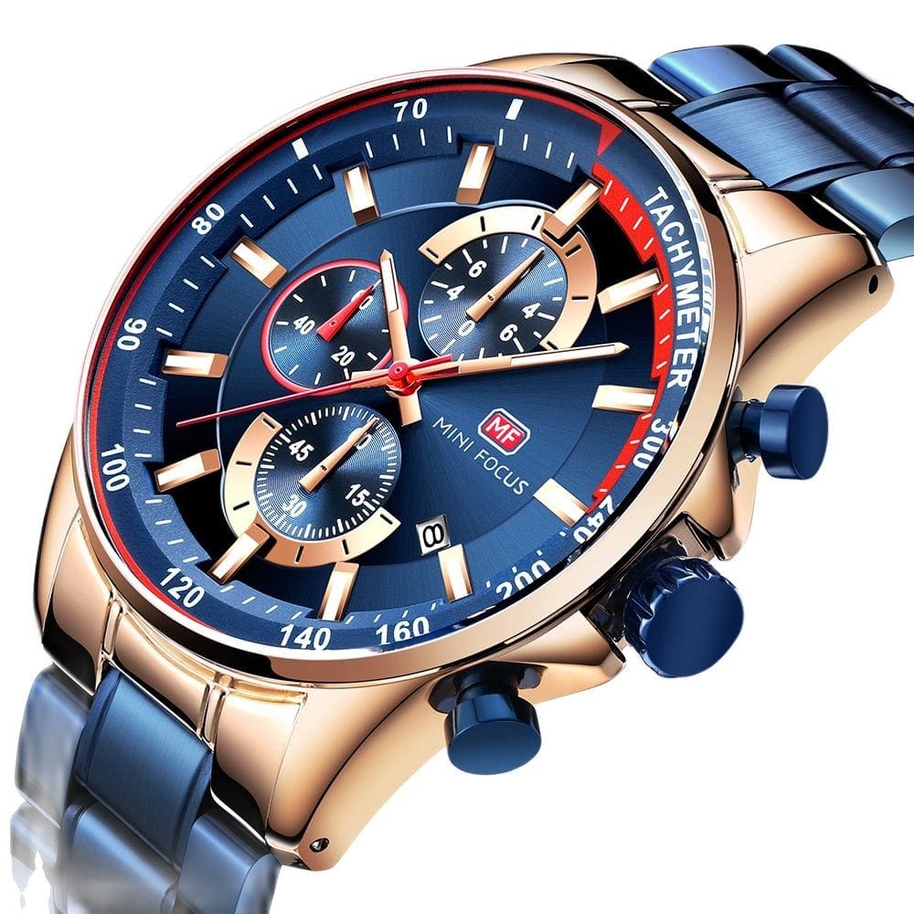 VVS Jewelry hip hop jewelry VVS Jewelry Men's Chronograph Calendar Luminous Premium Watch