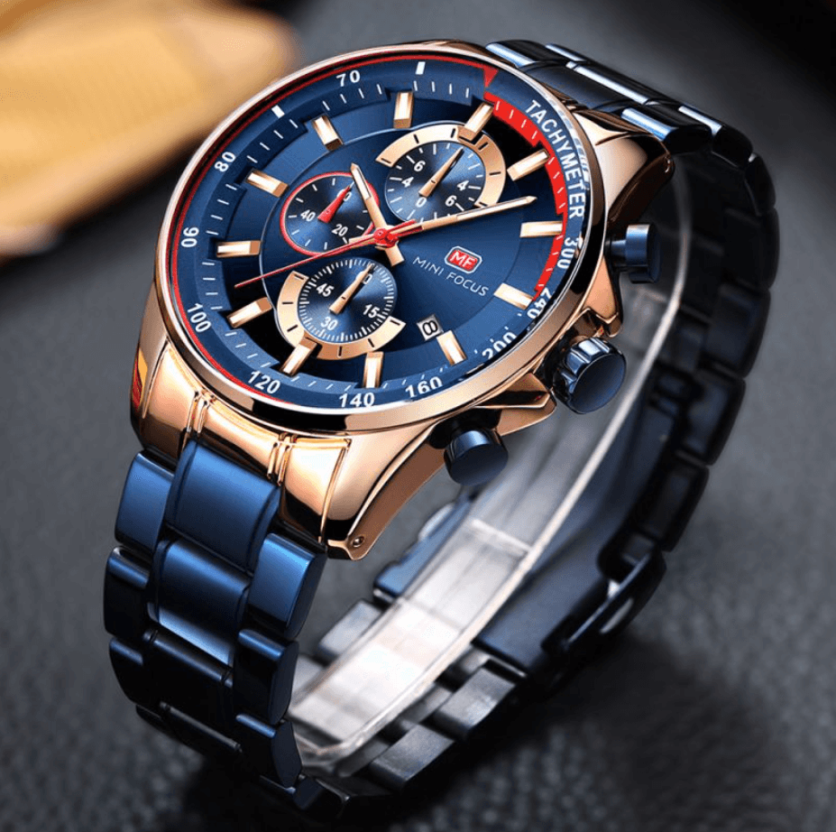 VVS Jewelry hip hop jewelry VVS Jewelry Men's Chronograph Calendar Luminous Premium Watch