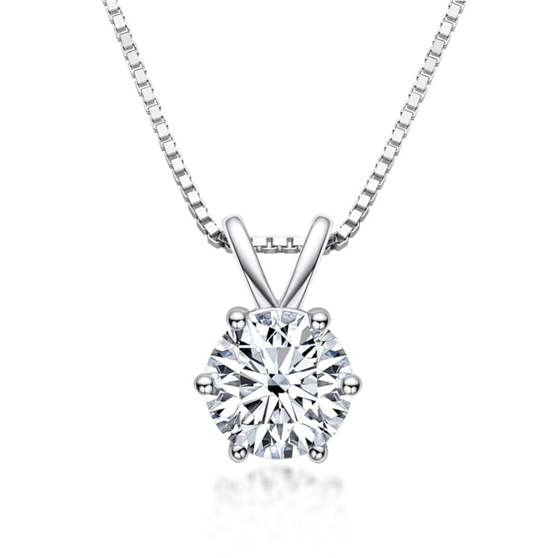 VVS Jewelry hip hop jewelry White Gold Color Moissanite Pendant 925 Silver Necklace