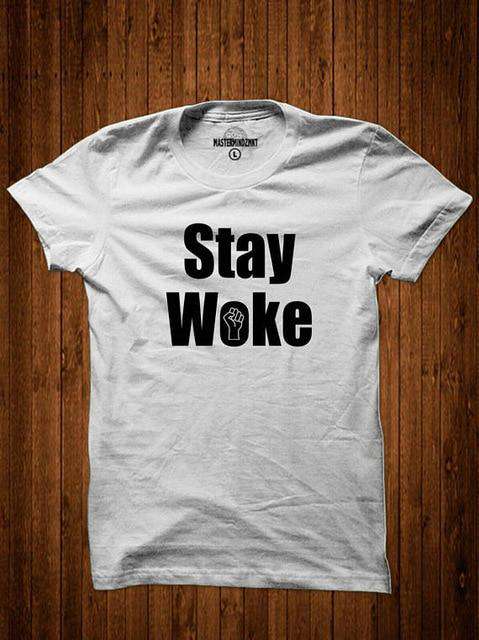 VVS Jewelry hip hop jewelry White / XS BLM Stay Woke T-Shirt