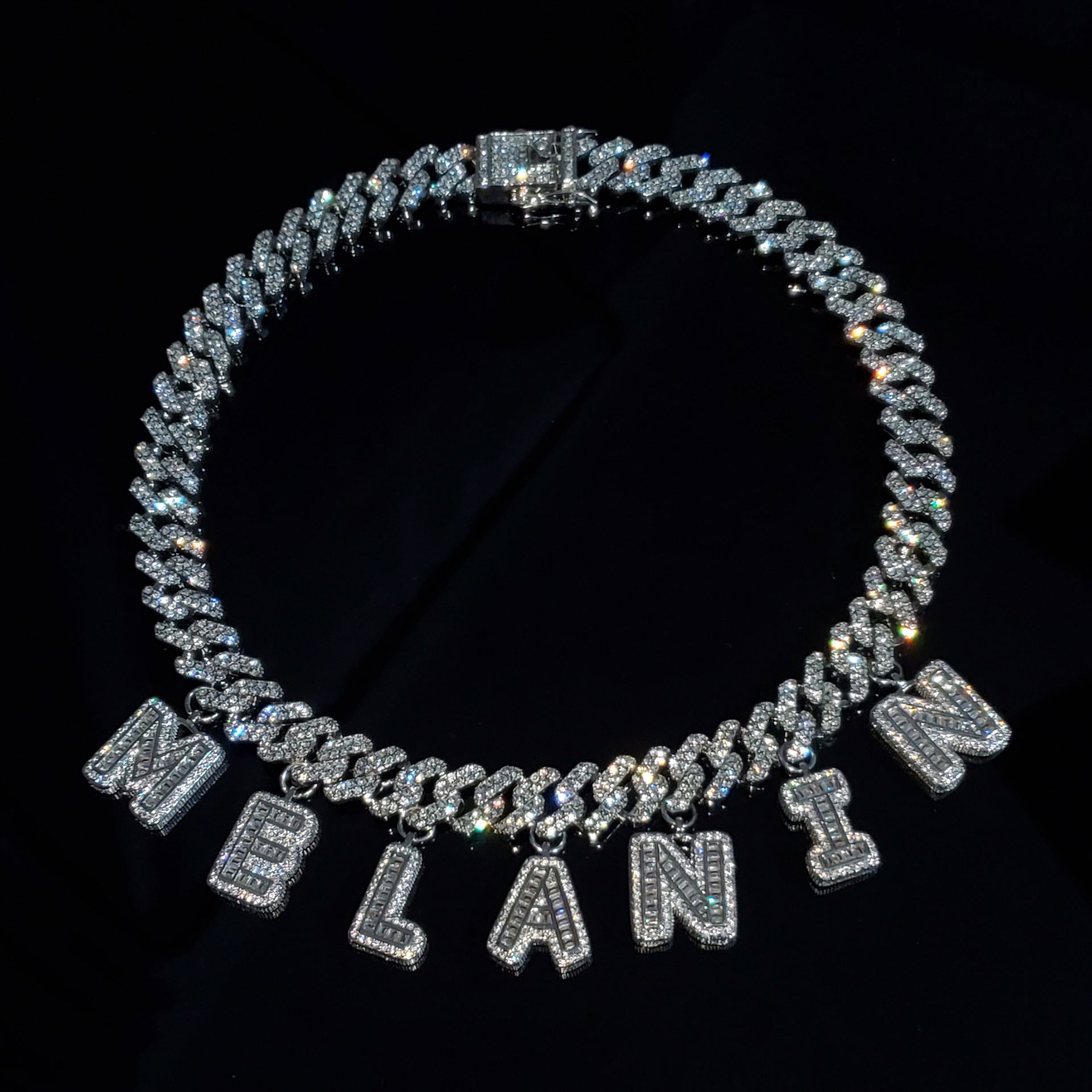 Custom Name Cuban Baguette Necklace