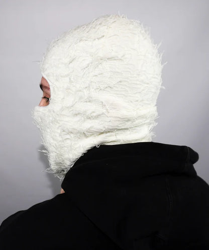 White Distressed Balaclava